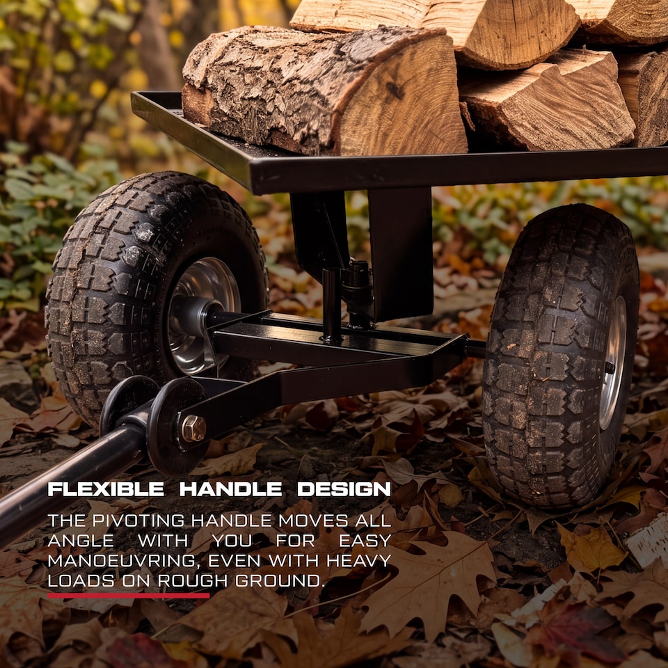 image 1 of MoverX 250KG Garden Trolley Heavy-Duty Wagon, Folding Sides, Rubber Wheels
