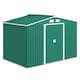 image 1 of Outsunny 9 x 6ft Metal Garden Shed, Outdoor Storage Tool House with Ventilation Slots, Foundation Kit and Lockable Double Doors, Green