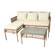 image 1 of Neo 3 Piece Rattan Wicker Rope Corner Outdoor Furniture Set