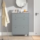 image 4 of SoBuy Slim Shoe Cabinet with 3 Flip-Down Doors, Gray, 31.5x9.8x42.5 inches, 24.6 kg - FSR89-HG