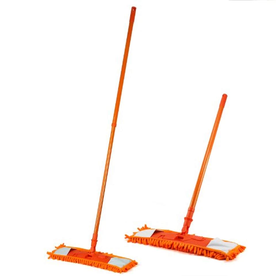 image 1 of Extendable Microfibre Floor Mop Telescopic 70-120cm Handle Washable Noodle Mop for Tile Stone Marble Laminate Hardwood Wet & Dry Cleaning