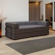 image 2 of Modern 3 Seater Sofa Bed Convertible Sofa to Bed Sherpa Fabric No Assembly Modern Living Room Furniture