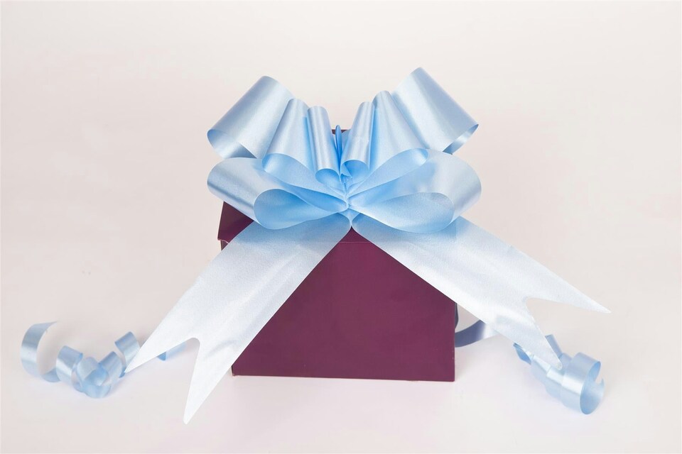 image 1 of Large 50mm/5cm Ribbon Pull Bows for All Occation Decoration , Blue, 30PK