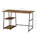 image 7 of HOMCOM Writing Desk Working Station Home Office Table with 2 Shelves Steel Frame