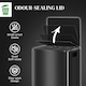 image 7 of HOMCOM 2 x 30L Double Kitchen Bin, Pedal Bin with Soft-Close Lid, Black Black
