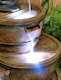 image 4 of London 3-Tier Barrel & Pump Water Feature with Lights H92cm