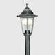 image 3 of ValueLights Black and Silver 1.2m Outdoor Bollard Light with 6W Warm White Bulb Black
