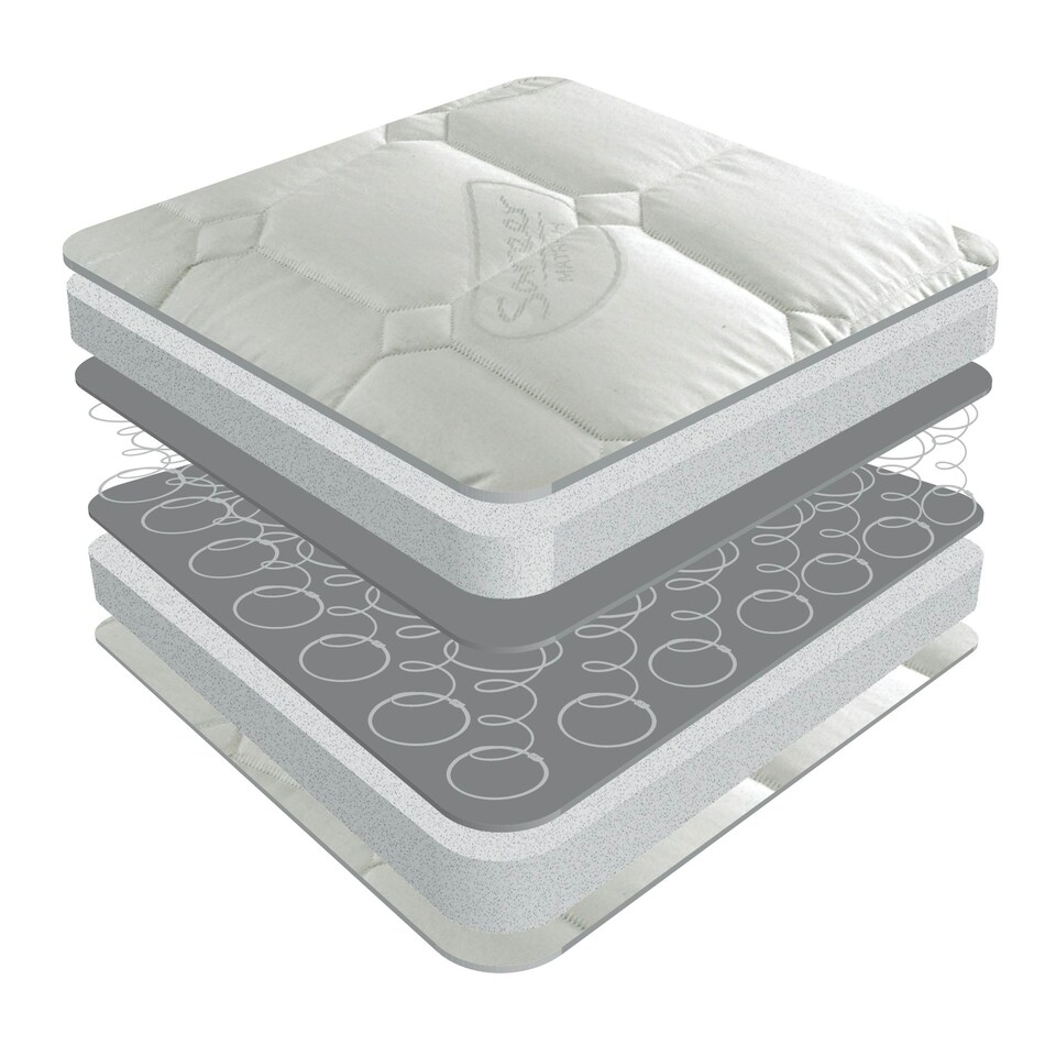 image 1 of Sareer Orthopaedic Coil Sprung Mattress 5FT White | King