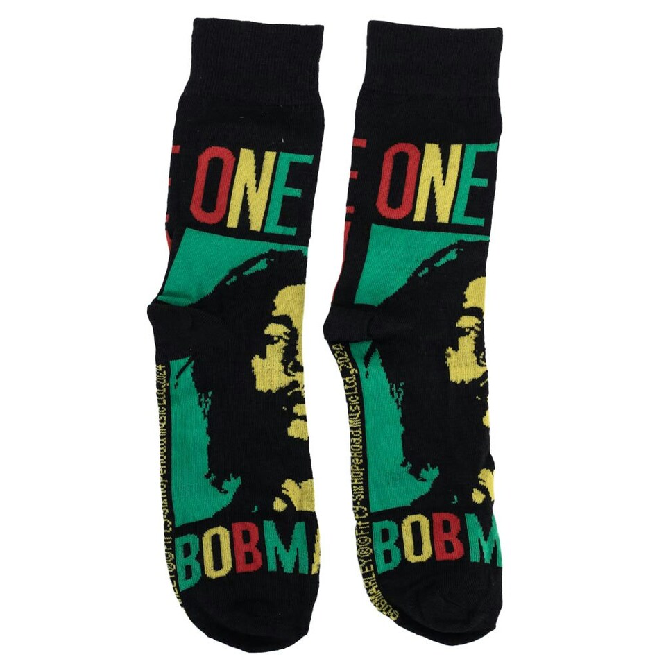 image 1 of Bob Marley One Love Mug and Sock Set - Black - 7 UK-11 UK