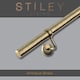 image 1 of Stiley Living Wall Mounted Handrail Kit, Banister System with Brackets and Fixings | Gold | Antique Brass | 3.6m