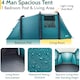 image 4 of Brazen Inflatable Air Tent 4 Man 5000mm Living Area Bedroom Pump And Bag | Blue | Teal | 1