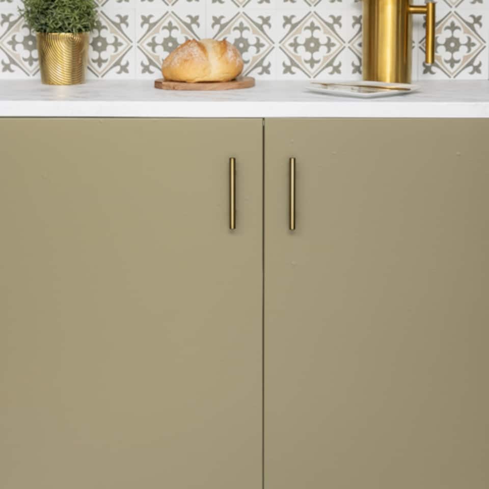 image 1 of Sticky Back Plastic Matt Olive Green Plain Kitchen Self-adhesive Vinyl Wrap for Cupboards, Doors and Furniture 67.5cm x 2m (5 rolls) - d-c-fix
