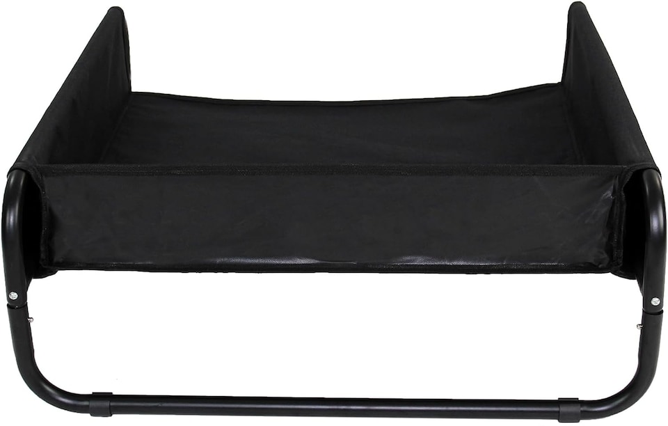 image 1 of Actiaspet Elevated Dog Bed Steel Frame Raised Pet Cot Black or Grey (Black, Medium)