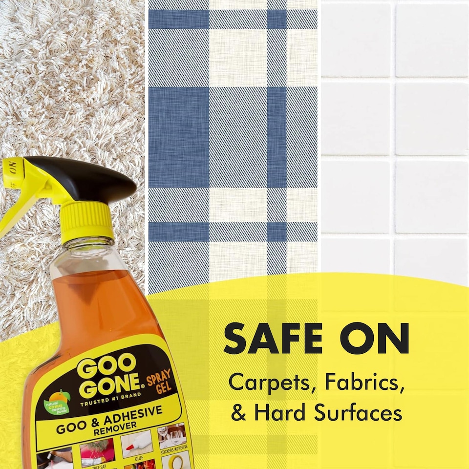 image 1 of Goo Gone Adhesive Remover Spray Gel Drip-Free Surface Safe 236ml
