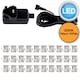 image 9 of Set of 30 - 30mm Stainless Steel IP67 Warm White LED Decking Kit Chrome | Clear