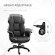 image 4 of Vinsetto Executive Office Chair, PU Leather High Back Desk Chair with Height Adjustable, Reclining Swivel Computer Chair for Home, Black