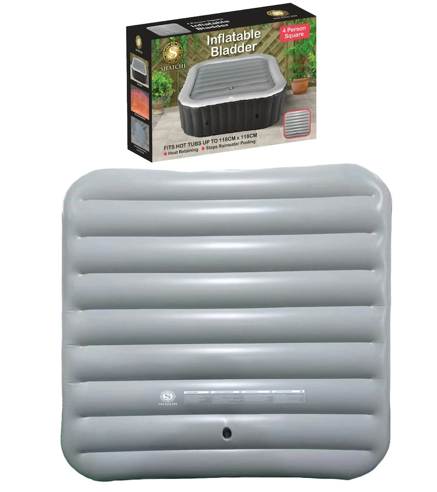 image 1 of Inflatable Square Bladder Fits All 4 Person Square Hot Tubs Up to 118cm - 110x110cm