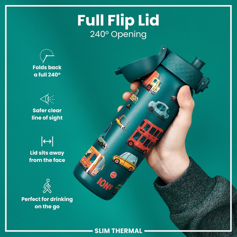 image 1 of Leak Proof Slim Water Bottle, Vacuum Insulated, 500ml (17oz) | Blue | Automobiles | One Size