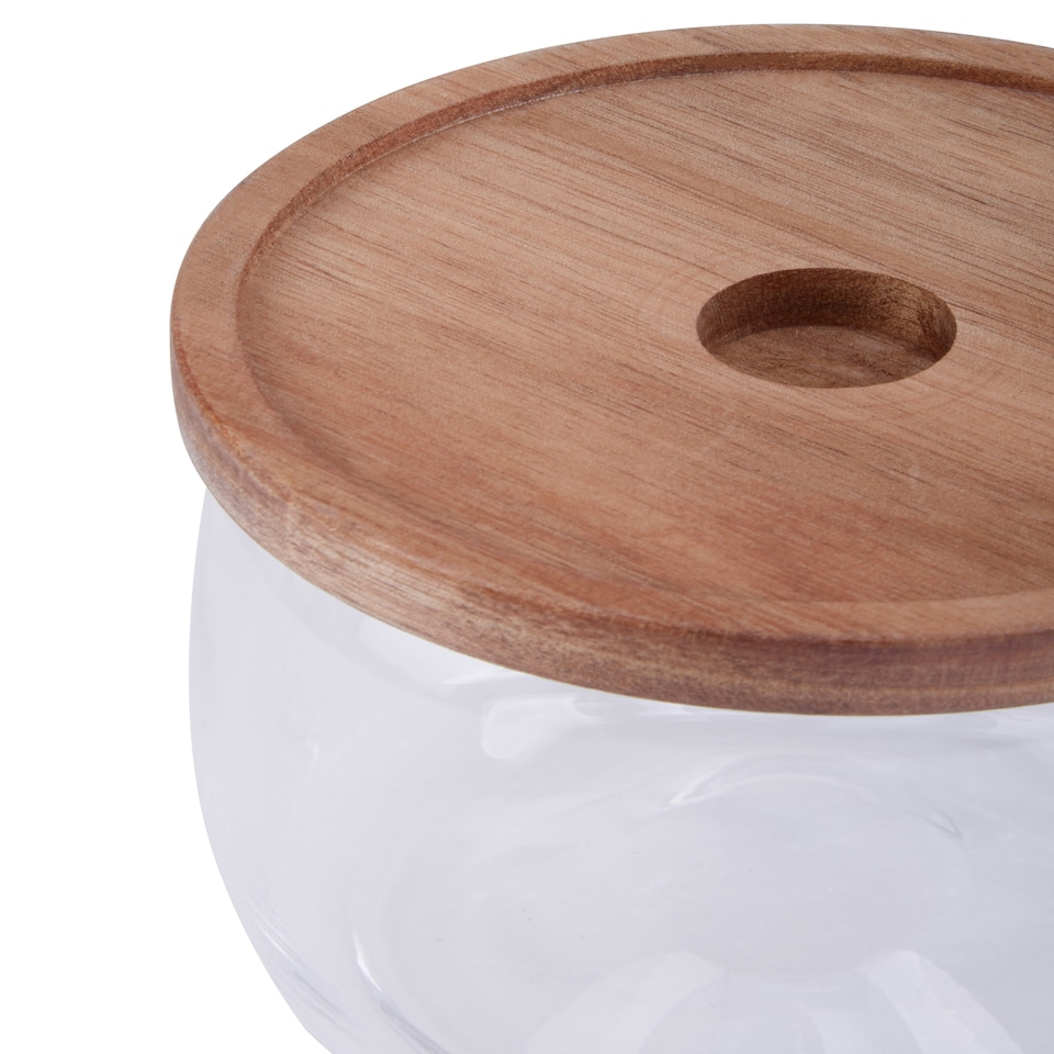 image 1 of Interiors By Premier Durable Multipurpose 860ml Storage Jar, Stylish Glass Jar With Lid For Counter, Airtight Storage Jars