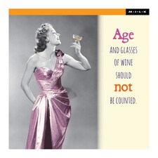 M.I.L.K Greetings Card Lady In Cocktail Dress