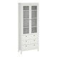 image 1 of Madrid China Cabinet 2 Glass Doors with 3 Drawers in White