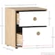 image 3 of Junior Vida Neptune 4 Piece Bedroom Set, White & Oak (Desk, Bedside Table, Drawer Chest, Wardrobe) | White | White | 4