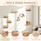 image 10 of COSTWAY 6Pcs Cat Wall Furniture Set Wall Mounted Shelves