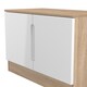 image 5 of Lucca Compact 2 Door Cupboard in White Gloss & Bardolino Oak (Ready Assembled) | White | White Gloss & Bardolino Oak