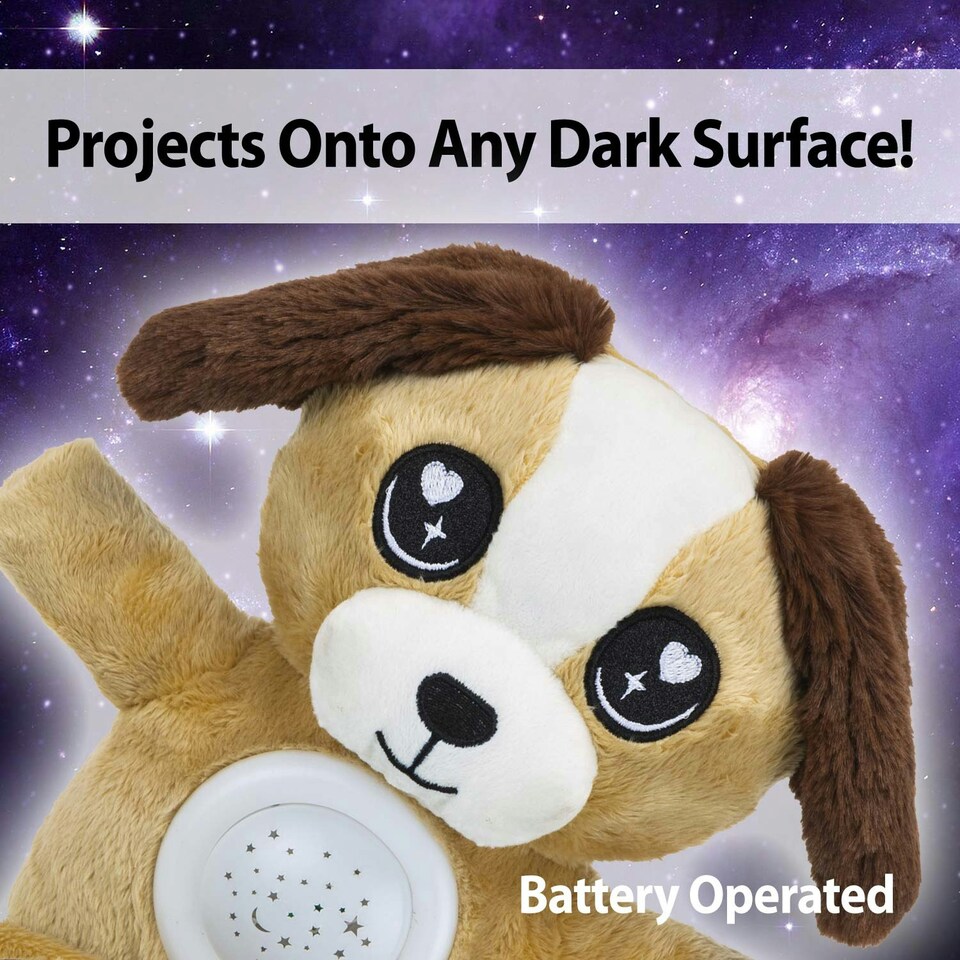 image 1 of Dog Plush Sky Projector Night Light 9"