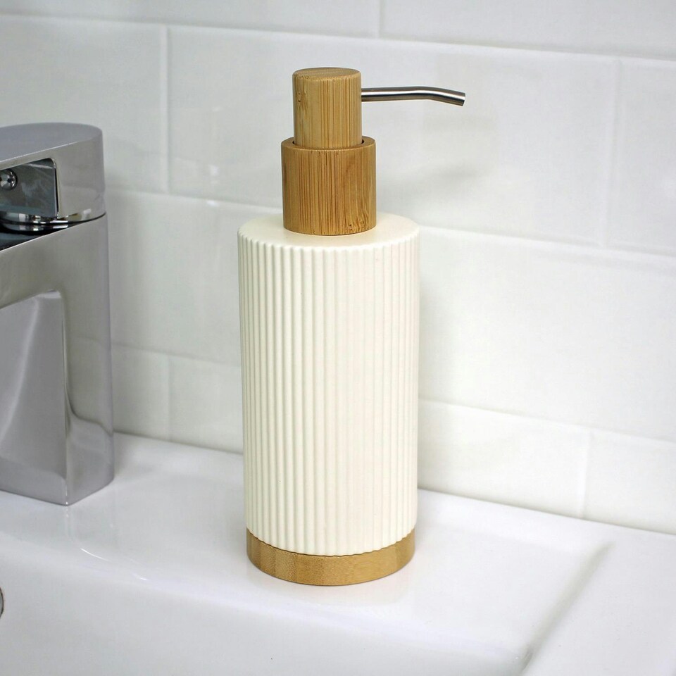 image 1 of Showerdrape Bondi Cream 3 Piece Bathroom Accessory Set