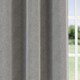 image 3 of Enhanced Living Chester Grey 66 x 72 inch (168x183cm) Eyelet Thermal Noise Reducing Blackout Curtains (PAIR)