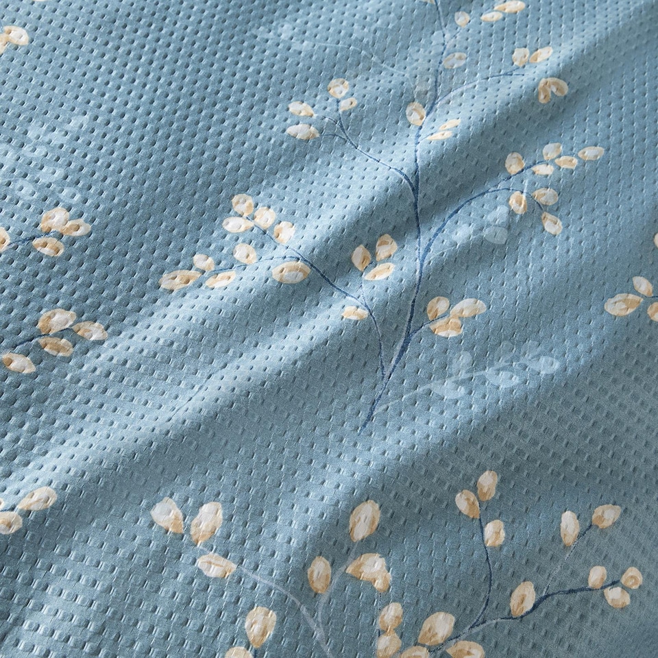 image 1 of OHS Botanics Embossed Bedding Set Waffle Duvet Cover with Pillowcase