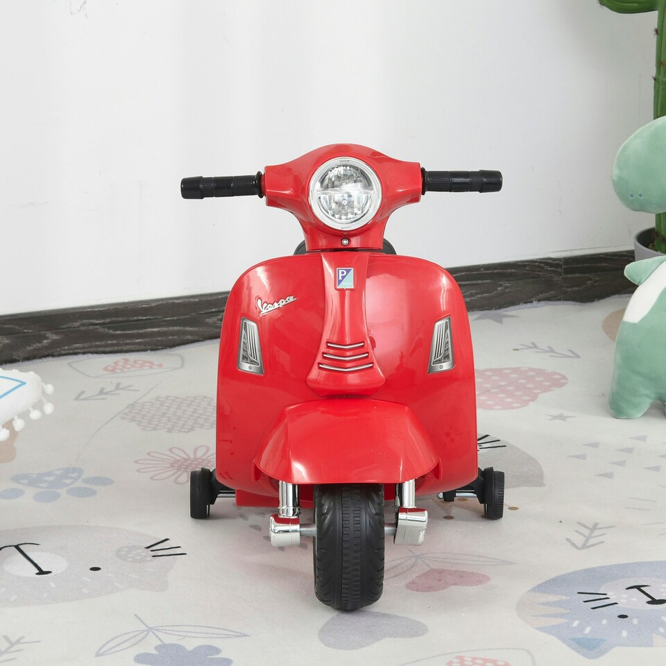 image 1 of HOMCOM Vespa Licensed Kids Ride On Motorcycle 6V Battery Powered Electric Toys