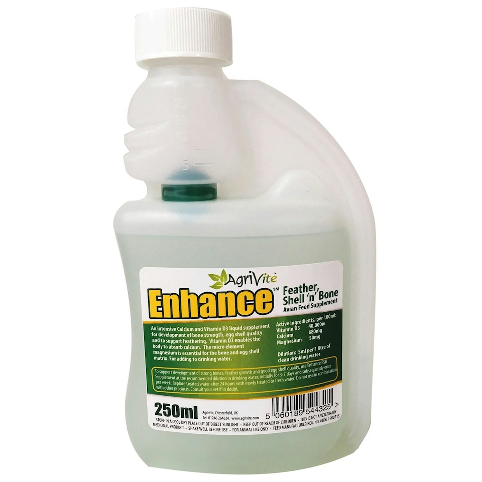 image 1 of Agrivite Chicken Lickin' Enhance Feather, Shell 'N' Bone Supplement - 250ml