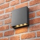 image 4 of CGC SIAN Dark Grey Rectangle Outdoor LED Wall Light | Grey | Dark Grey