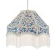 image 2 of Classic Victorian Empire Lampshade in Multi Colour Cotton with Tassels Multi