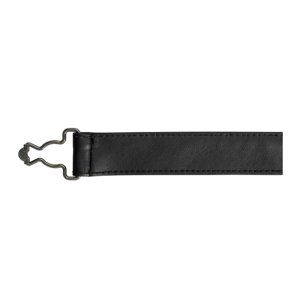 image 1 of Premier Unisex Adult Faux Leather Cross Back Apron Straps - Black - One Size