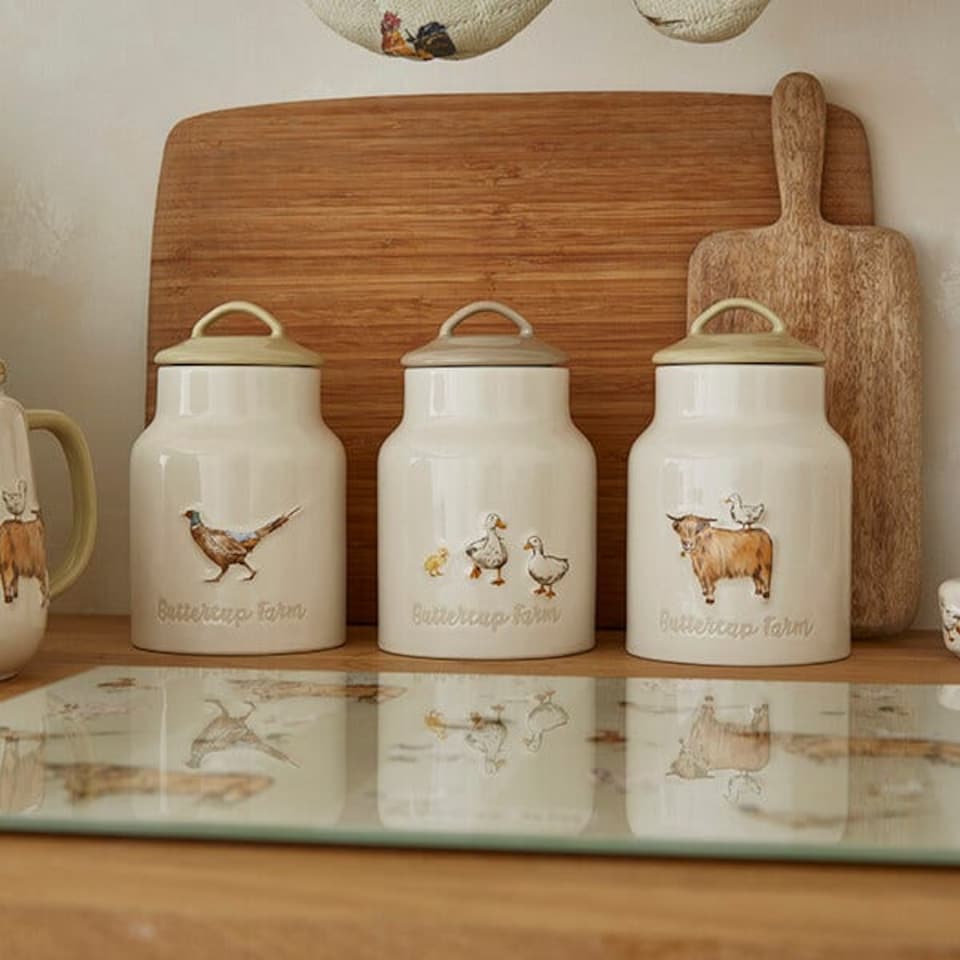 image 1 of Cooksmart Buttercup Farm Ceramic Coffee Canister