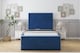 image 1 of Sloomy Somerset Navy Plush Bed Frame With Mattress With 50" Upholstered Headboard 2'6 Small Single