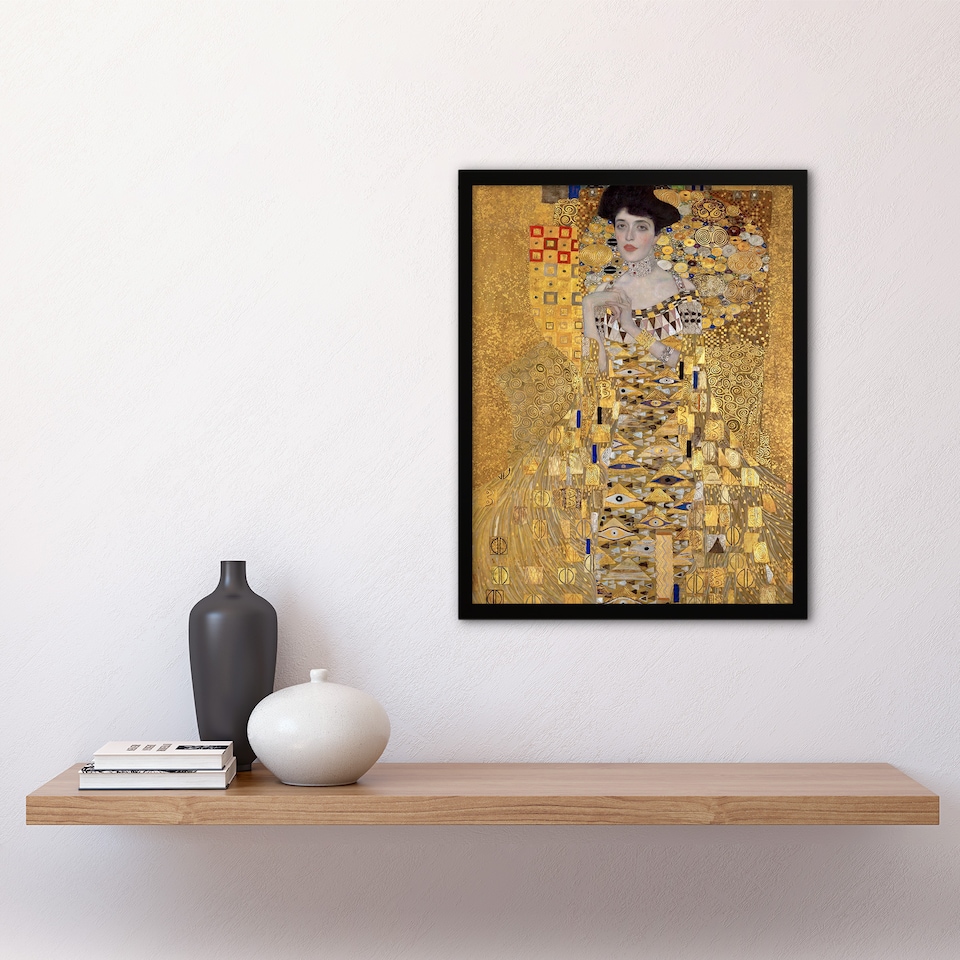 image 1 of Gustav Klimt Framed Wall Art Print Portrait of Adele Bloch Bauer I Home Décor