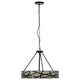 image 2 of Interiors by Premier Tiffany Style Branch Pendant Light, Hand Rolled Art Glass Ceiling Fixture, Bronze Iron Frame Hanging Light