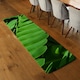 image 3 of Natural dark green leaves, long slender green leaves Designer (Runner Rug)