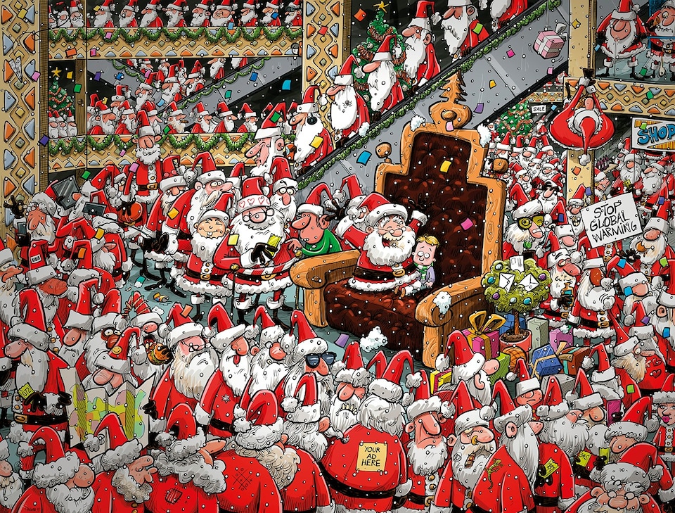 image 1 of Chaos at Santas Grotto - No. 14 1000 Christmas jigsaw puzzle