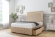 image 3 of Sloomy Sofia Gold Pebble Plush Divan Bed With Mattress No Drawers With 26" Strutted Headboard & 12" Matching Footboard 3' Single | Brown | Pebble | Single | 1