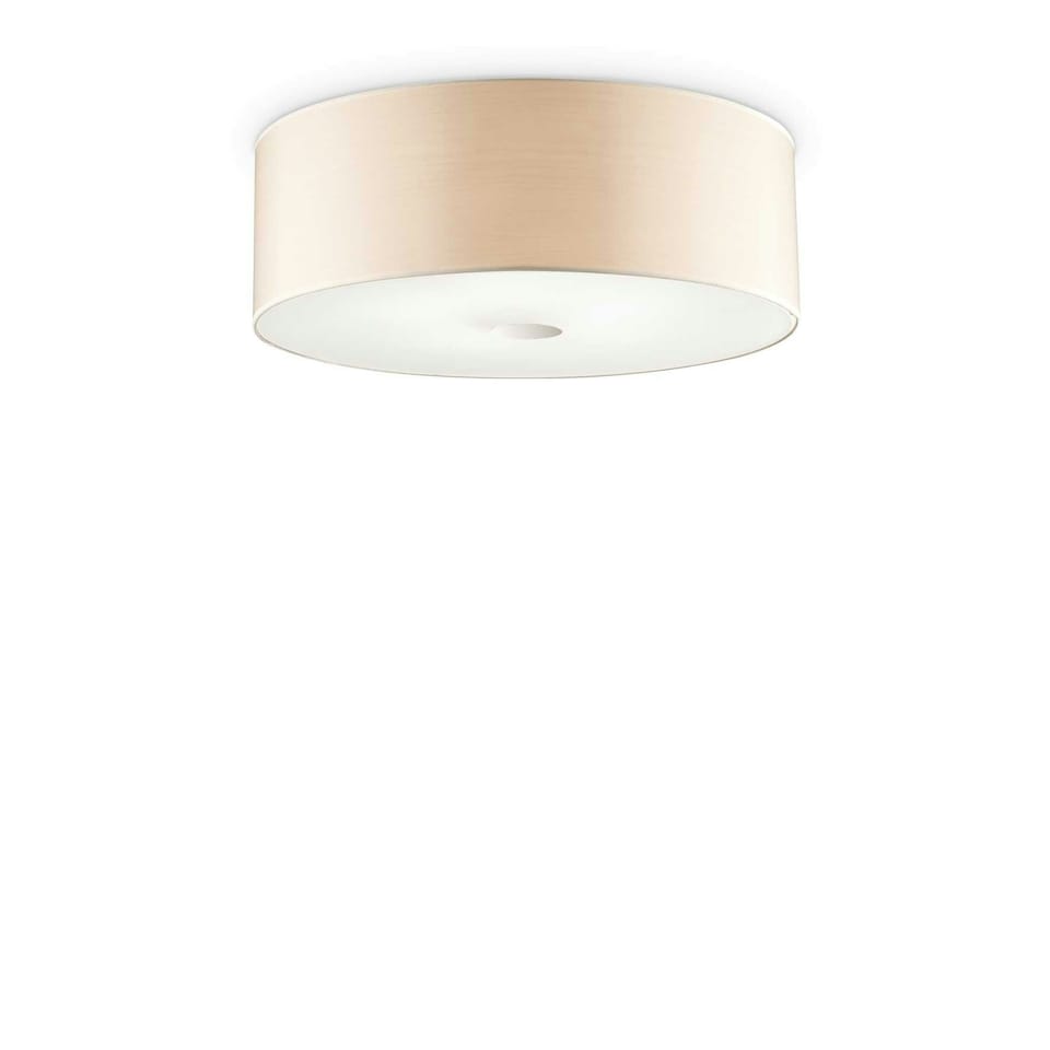 Woody  4 Light Medium Ceiling Flush Light Wood, E27