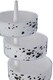 image 3 of 3Pc Speckled Plastic Rotary Storage Set | White