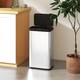 image 9 of HOMCOM 45L Sensor Bin, Stainless Steel Kitchen Bin with Automatic Soft Close Lid and Fingerprint-Proof for Recycling and Waste, Silver Tone | Silver | Silver