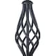 image 2 of Traditional Black Table Lamp Base with Twist Metal Stem Design and Inline Switch | Black