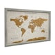 image 5 of Splosh Travel Map Cork Board World Small Grey