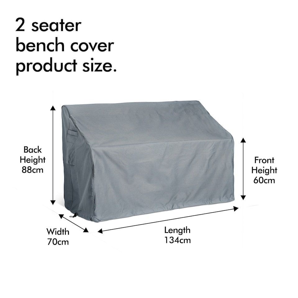 image 1 of VonHaus Waterproof 2 Seater Bench Cover H89 x W134 x D70cm